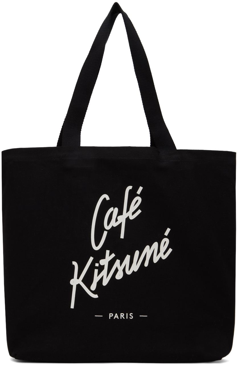 

Черная сумка-тоут Cafe Kitsune Maison Kitsune