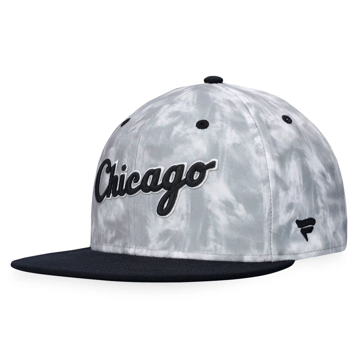

Мужская облегающая шляпа Fanatics черного/белого цвета с логотипом Chicago White Sox Smoke Dye