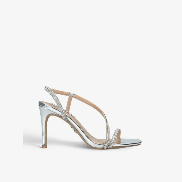 

Босоножки ratify из искусственной кожи с декором и эффектом металлик Steve Madden, серебряный