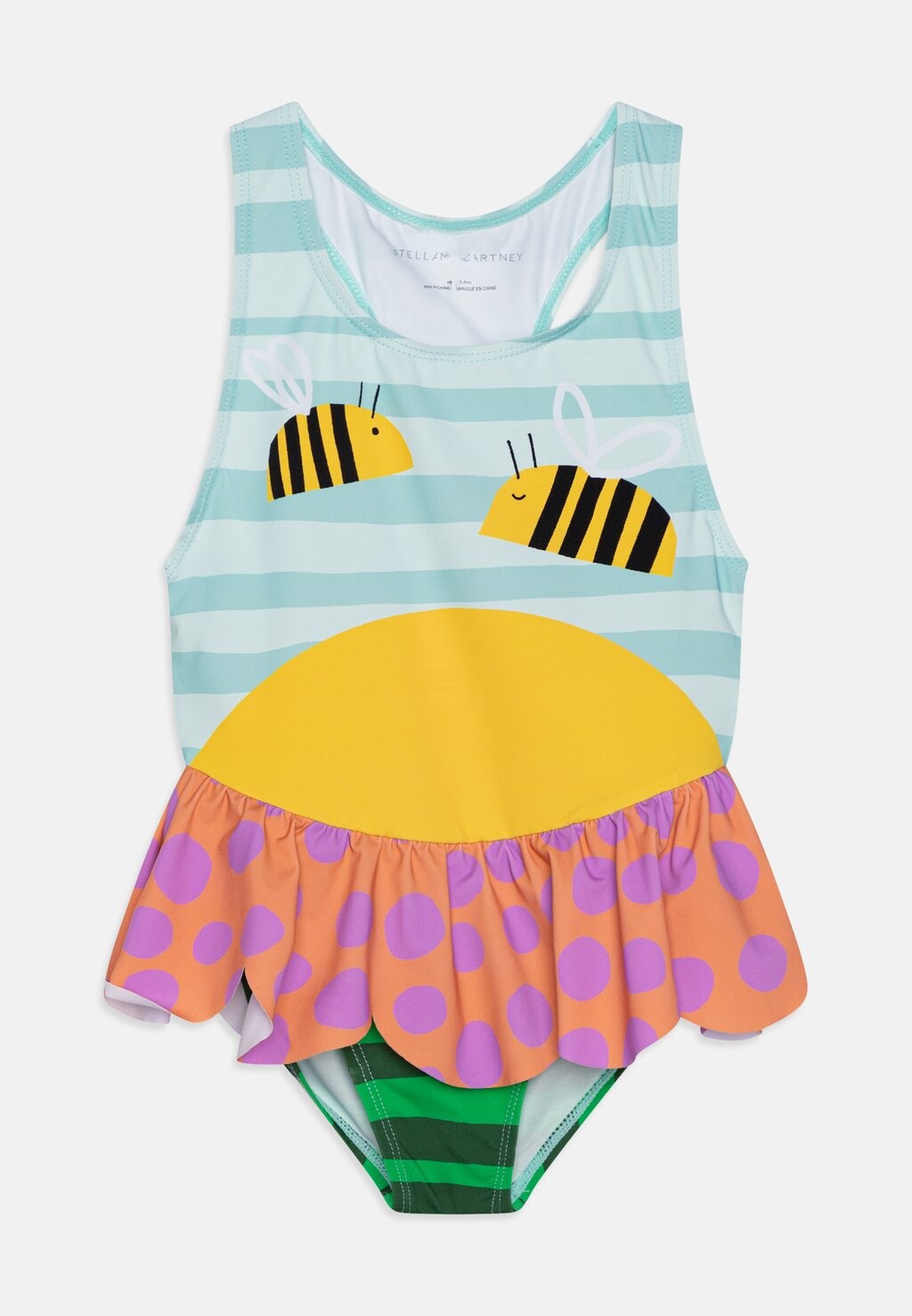 Купальник SWIMSUIT GIRL IRREGULAR STRIPES Stella McCartney Kids, цвет blue mccartney mccartney iii blue vinyl