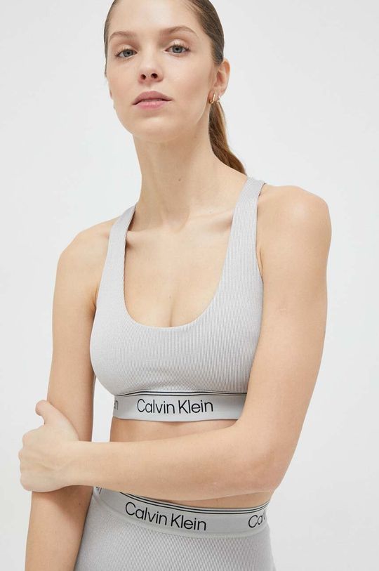 Спортивный бюстгальтер CK Athletic Calvin Klein Performance, серый леггинсы performance embrace со сверхвысокой талией calvin klein черный