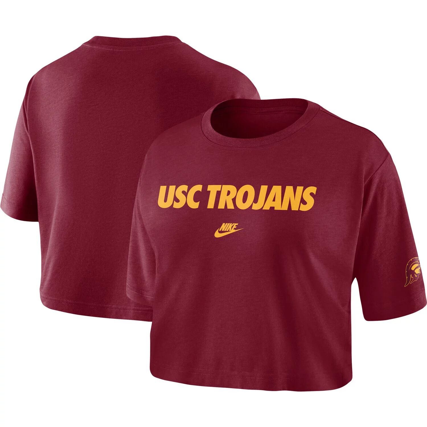 

Женская укороченная футболка Nike Cardinal USC Trojans Wordmark Nike