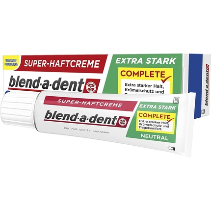 Полный нейтральный клейкий крем для зубных протезов 47G, Blend-A-Dent клейкий крем для зубных протезов 40 гр senti 2
