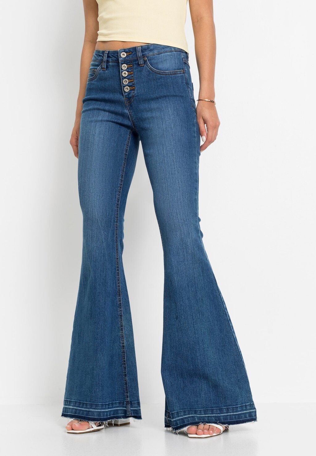 

Джинсы Bootcut bonprix, синие