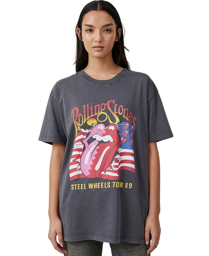 

Женская футболка Oversized с рисунком License COTTON ON, серый