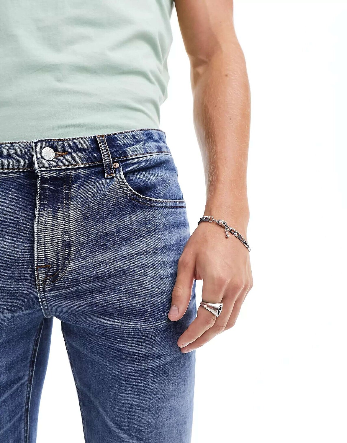 

Синие джинсы скинни ASOS