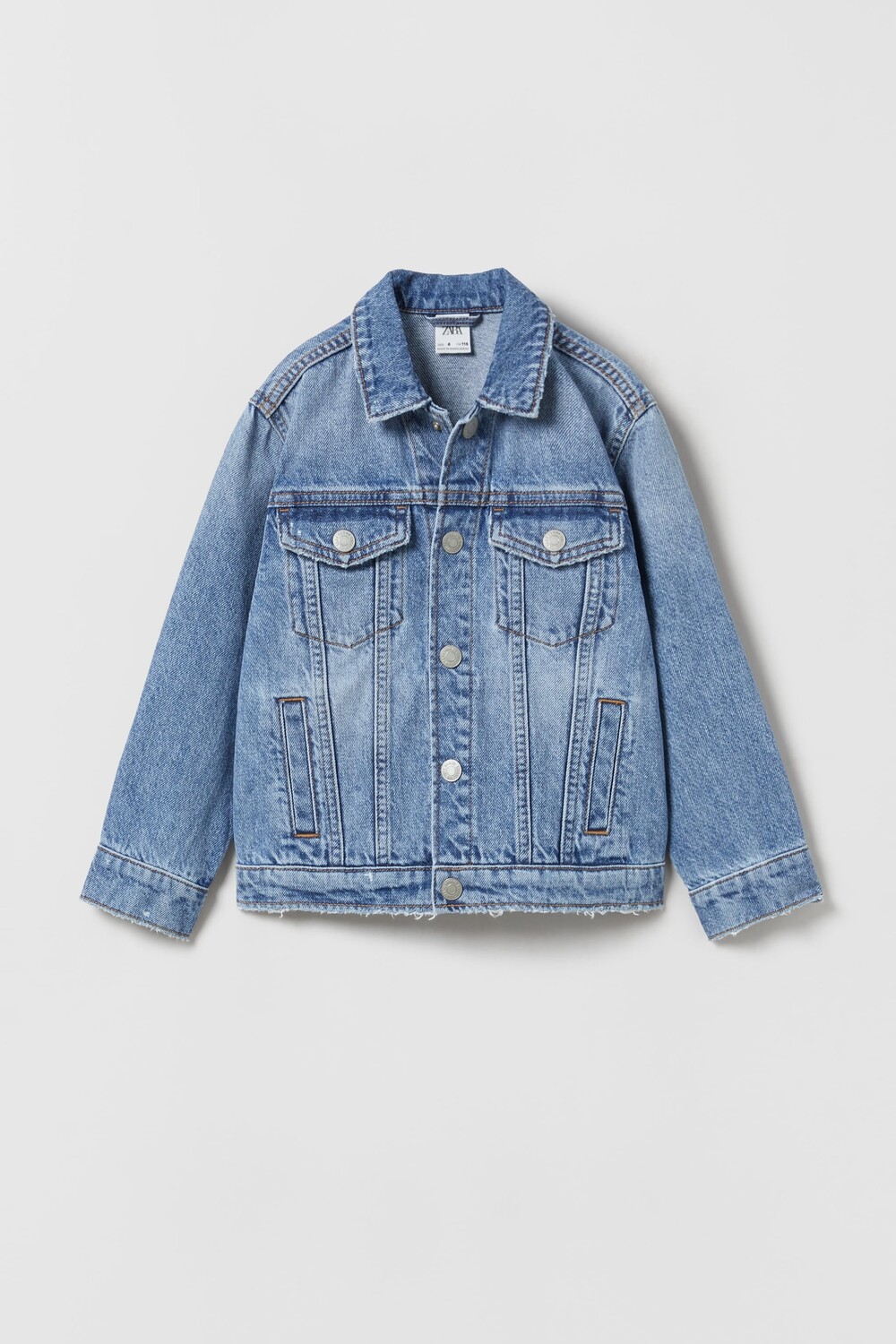 

Джинсовая куртка Zara, средне-синий