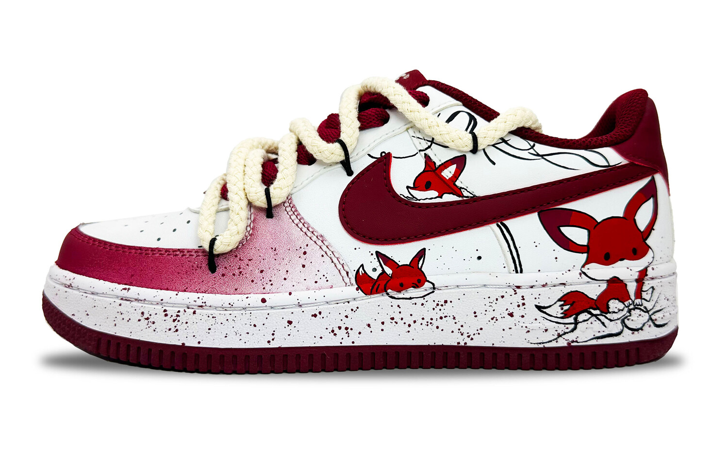 

Кроссовки Nike Air Force 1 Skateboarding Shoes Women's Low-top White/Red, красный