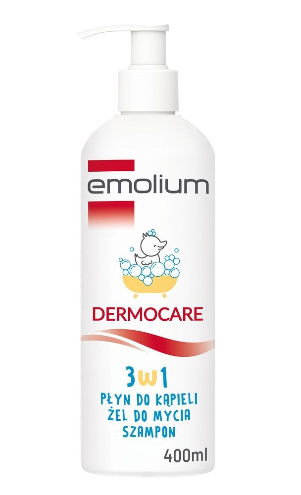 Emolium Dermocare 3w1 гель для мытья тела и волос, 400 ml