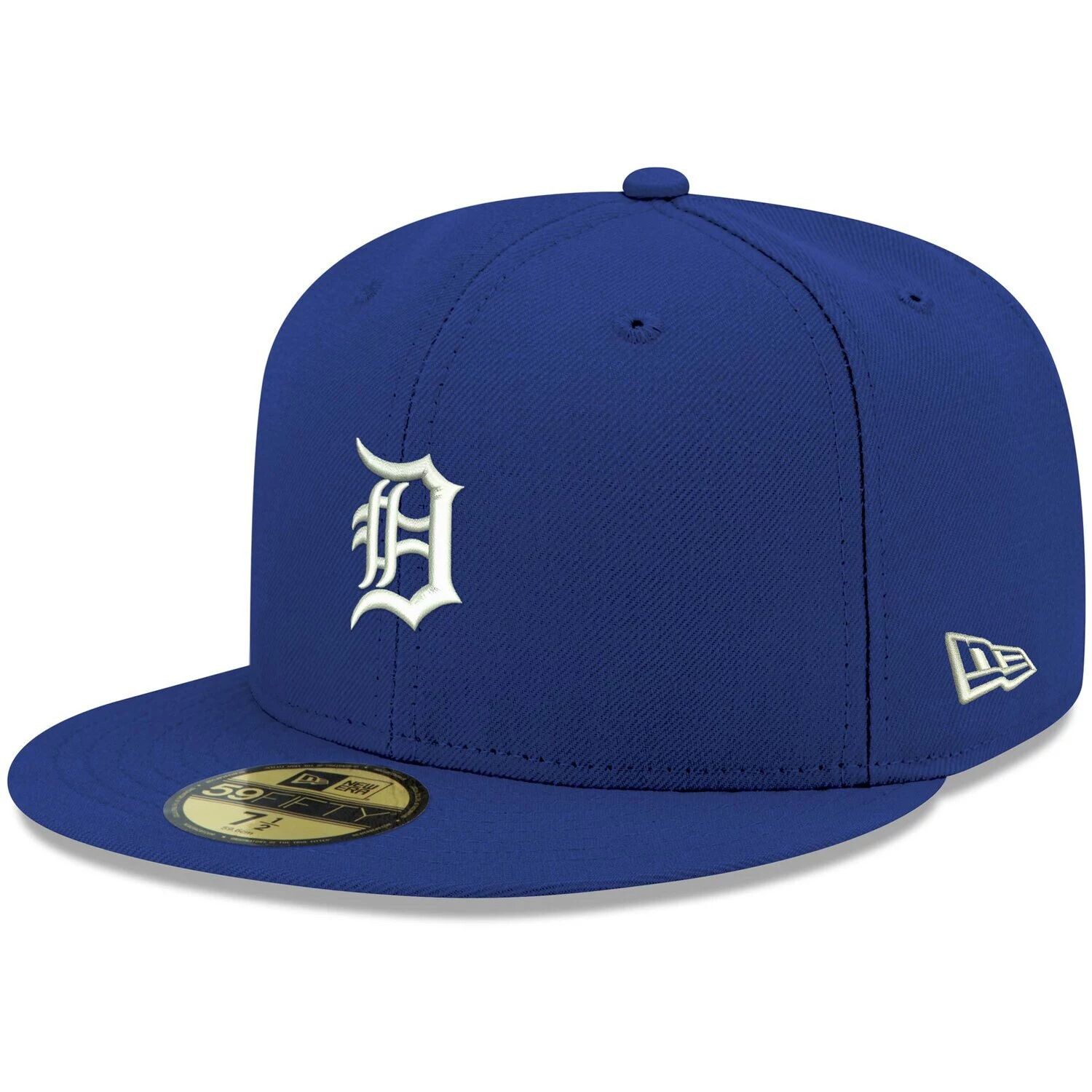

Мужская приталенная кепка New Era Royal Detroit Tigers белая с логотипом 59FIFTY