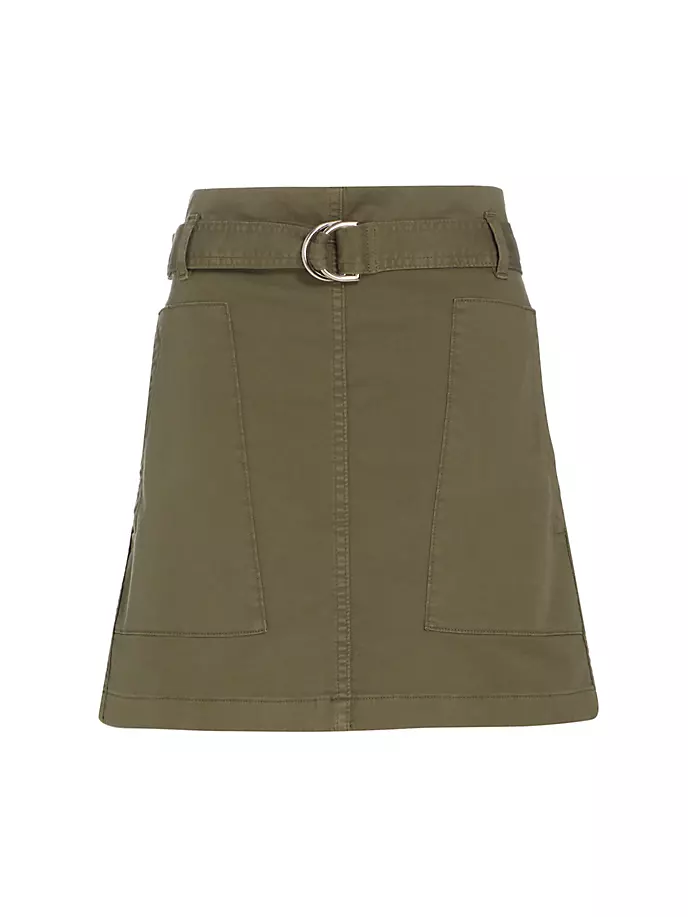 

Мини-юбка карго Aveline из эластичного твила Anine Bing, цвет army green