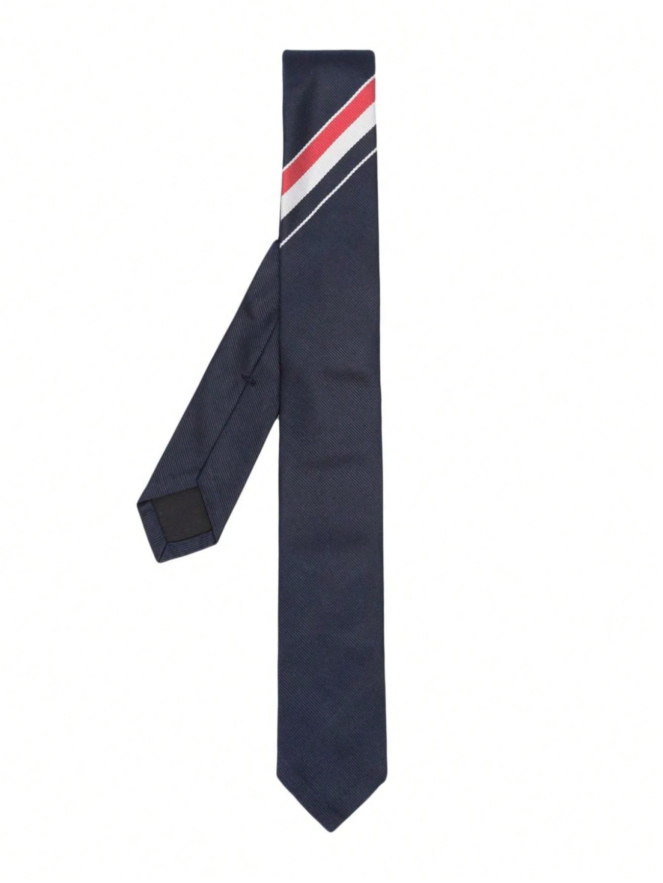 Мужской галстук Thom Browne ЧЕРНЫЙ MNL001AF0145415, черный серая футболка с вышивкой thom browne