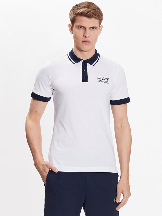 

Рубашка поло стандартного кроя Ea7 Emporio Armani, белый