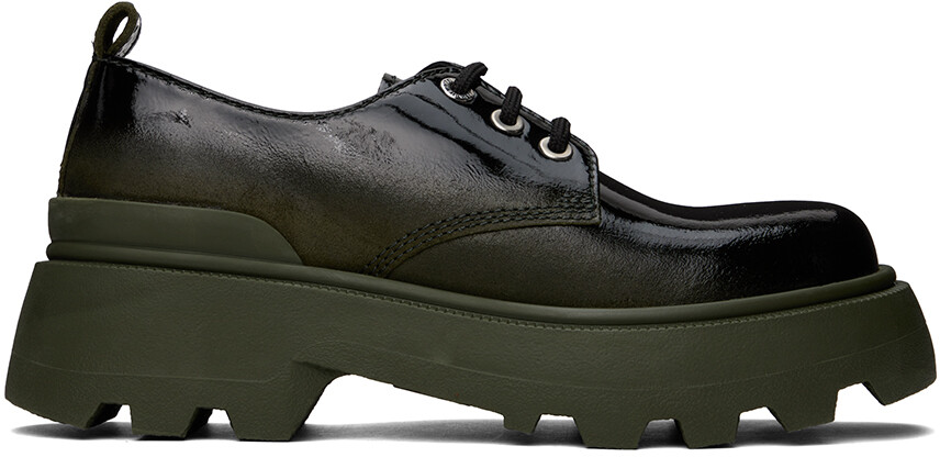 

Дерби цвета хаки Lug Sole Olive Fonce Ami Paris
