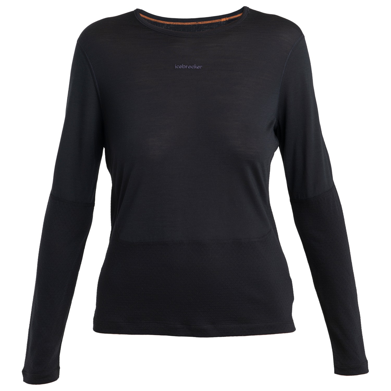 Рубашка из мериноса Icebreaker Women's Merino 125 Zoneknit Energy Wind L/S Tee, черный