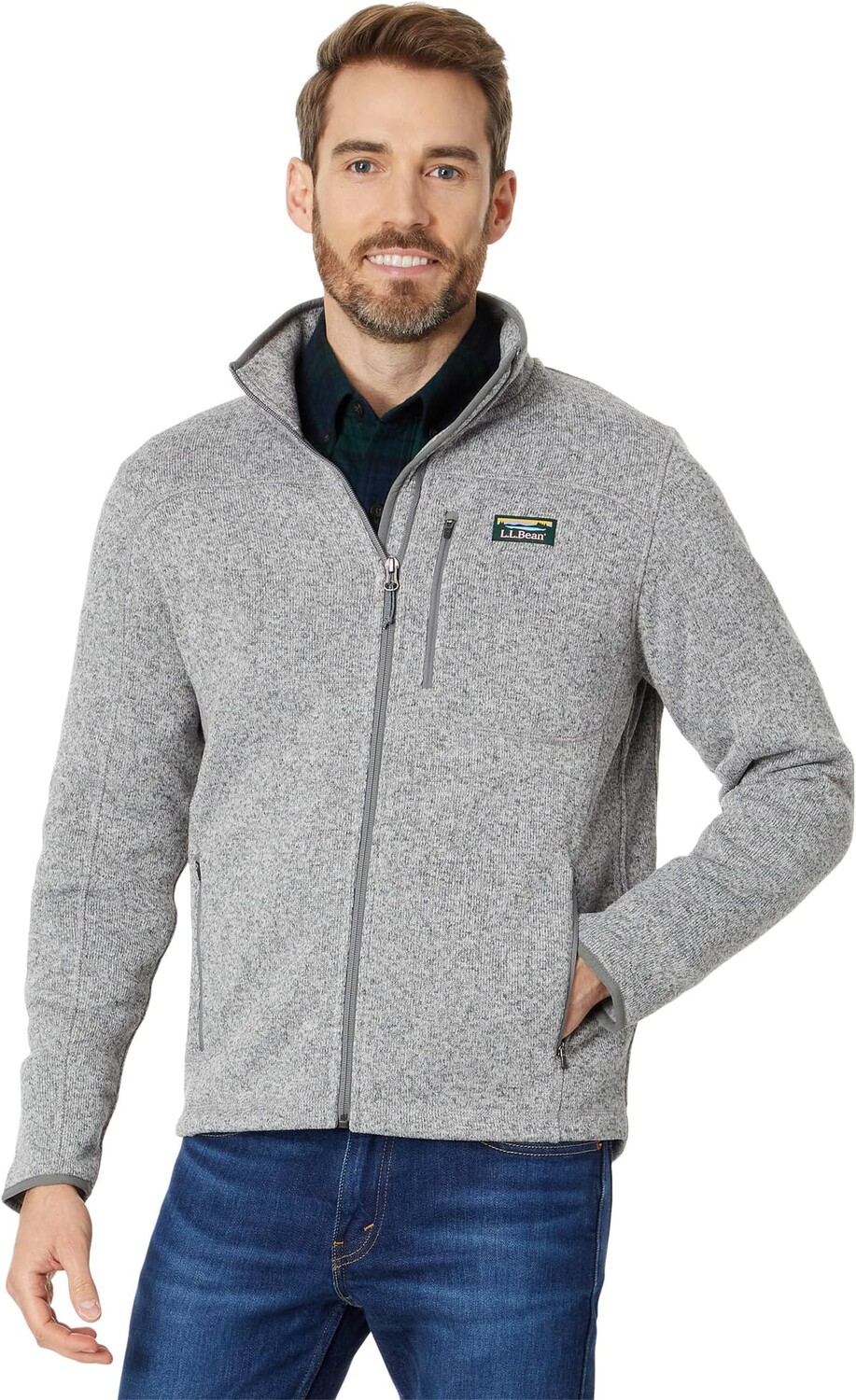 

Куртка Sweater Fleece Full Zip Jacket L.L.Bean, цвет Grey Heather