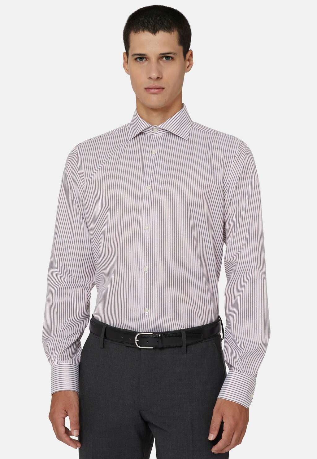 

Классическая рубашка Ultimate Non Iron Striped Regular Fit Boggi Milano, цвет burgundy