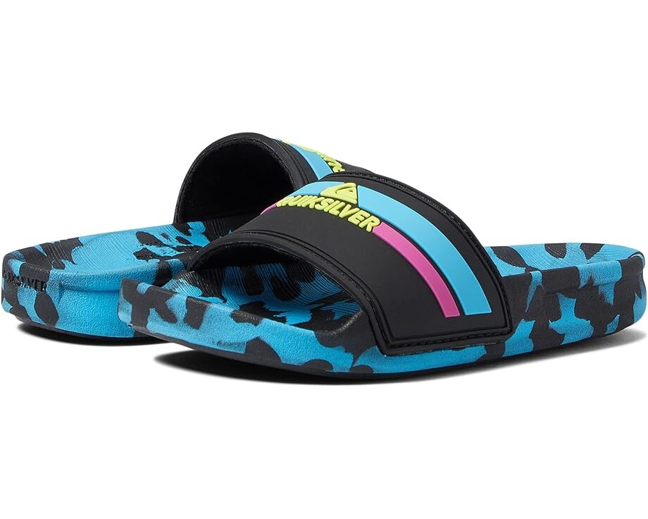 

Сандалии Quiksilver Nerf Rivi Slide Youth, цвет Black/Blue/Black