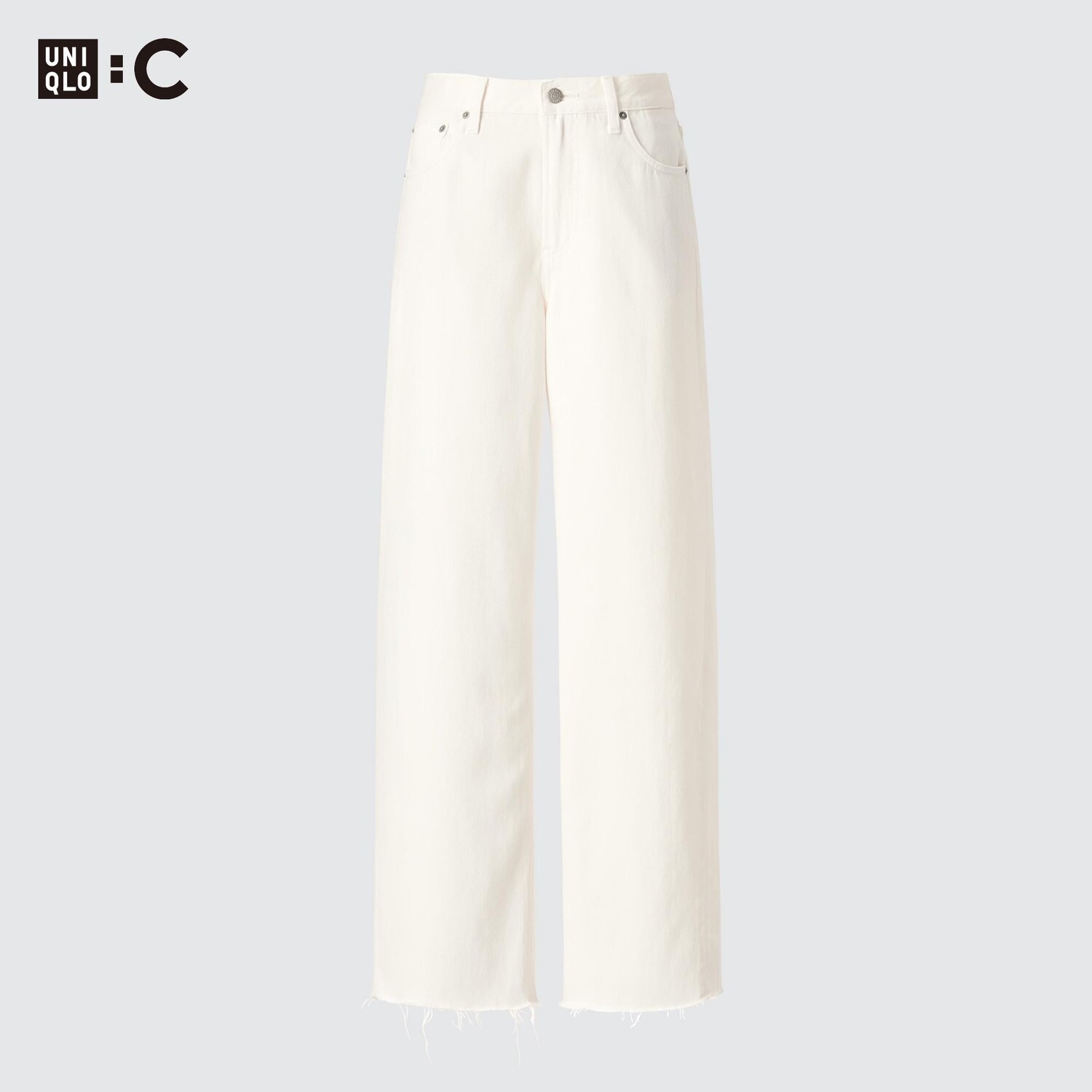 

Джинсы Uniqlo женские прямые широкие, молочный