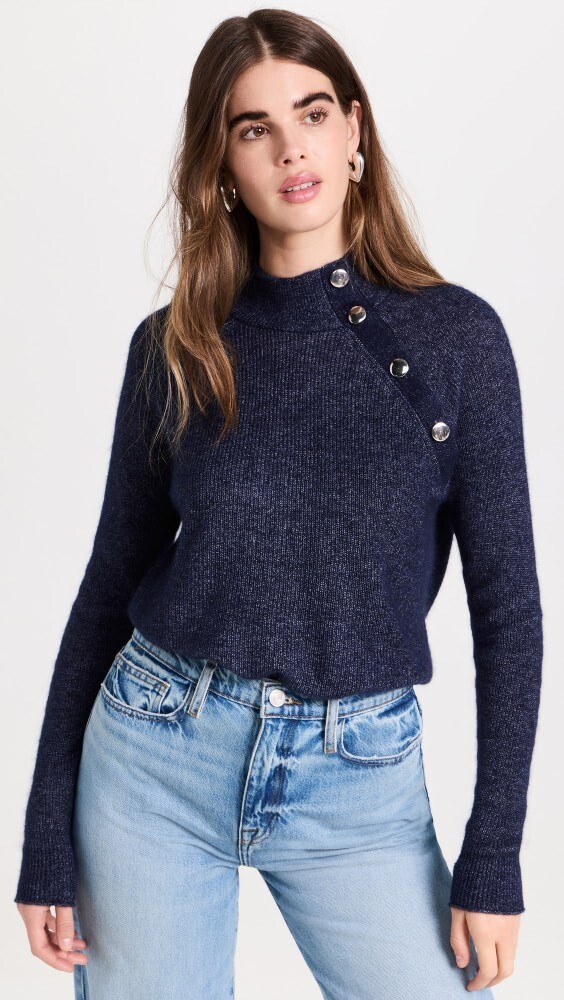 

Свитер Autumn Cashmere Shaker Stitch Mock Neck Cashmere