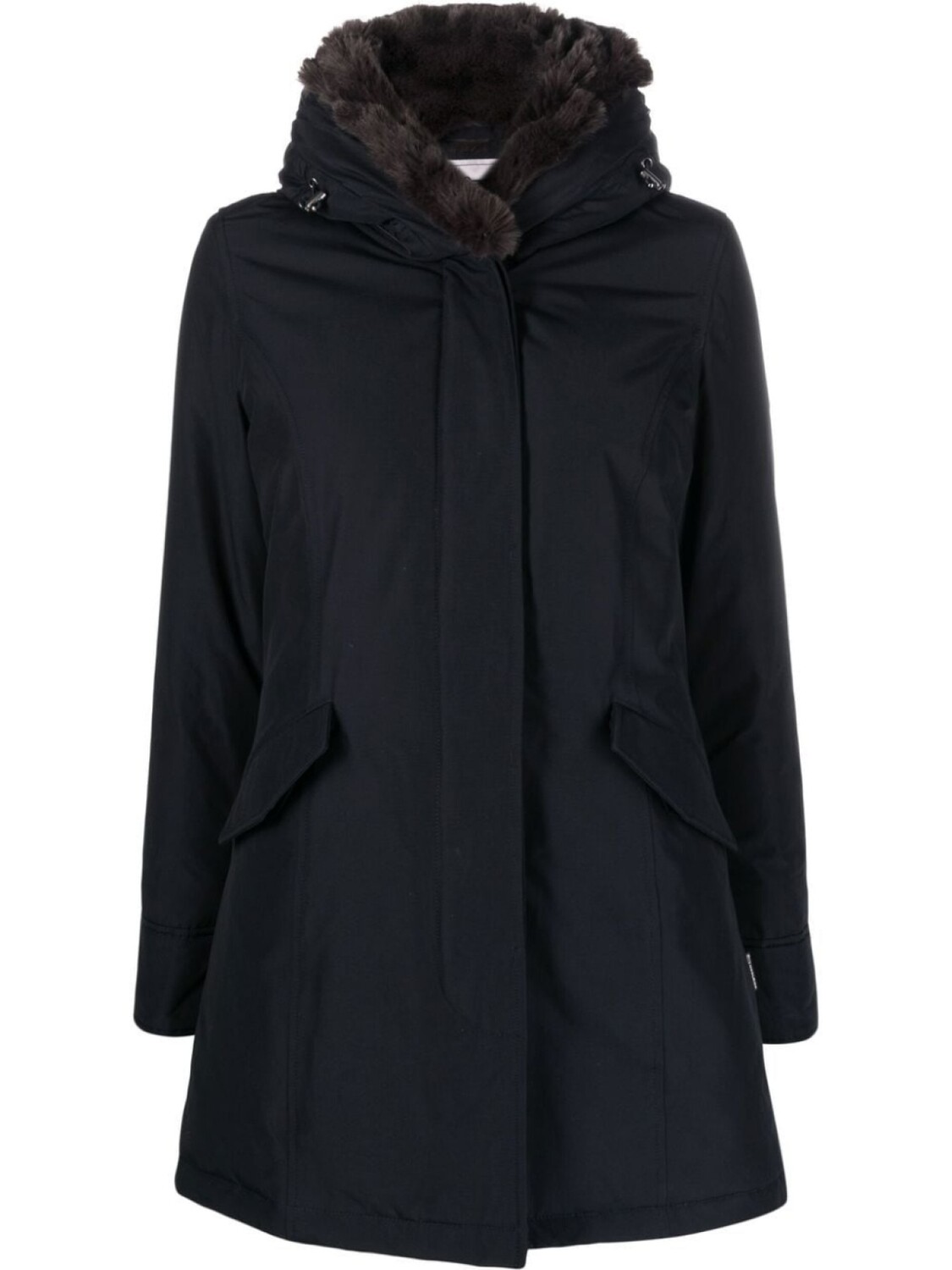 

Woolrich парка с искусственным мехом на капюшоне, синий