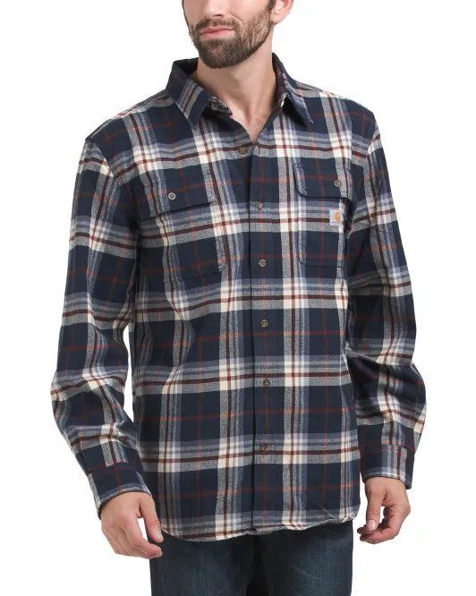 

Рубашка из плотной фланели свободного кроя Carhartt, синий