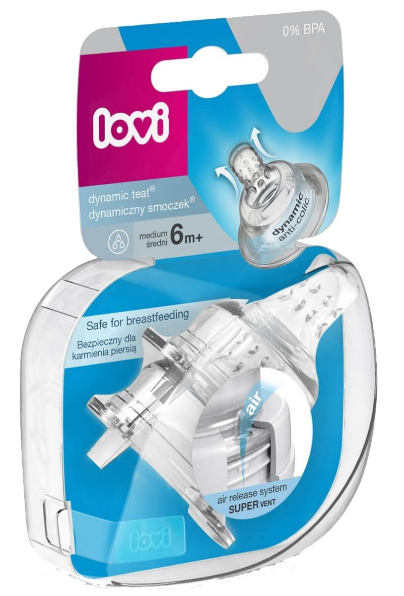 

Соска для бутылки Lovi 6m+, 2 шт