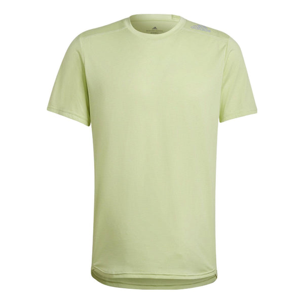 Футболка Men's adidas Solid Color Logo Sports Round Neck Short Sleeve Acid Green T-Shirt, мультиколор