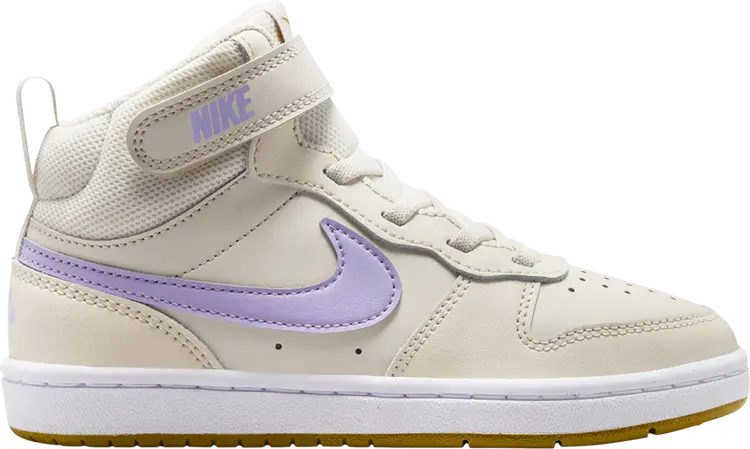 

Кроссовки Court Borough Mid 2 SE PS 'Light Orewood Brown Lilac Bloom', кремовый