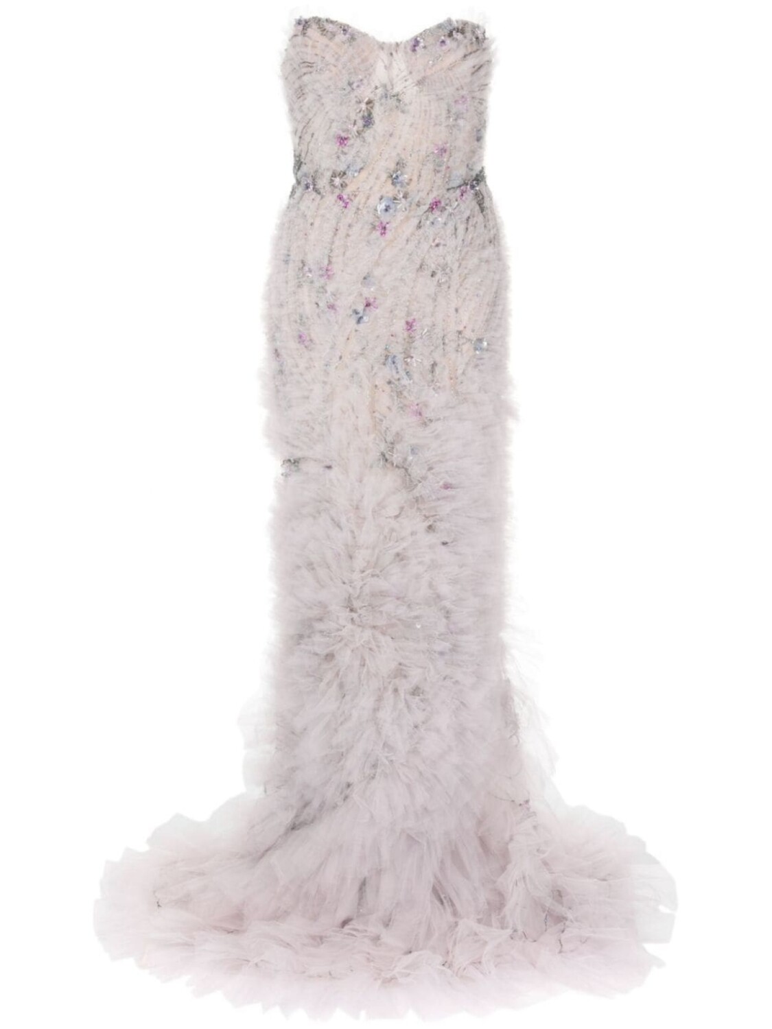 

Marchesa платье с кристаллами, фиолетовый