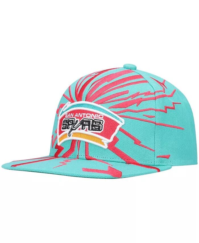 

Мужская бирюзовая кепка San Antonio Spurs Hardwood Classics Earthquake Snapback Mitchell & Ness, синий