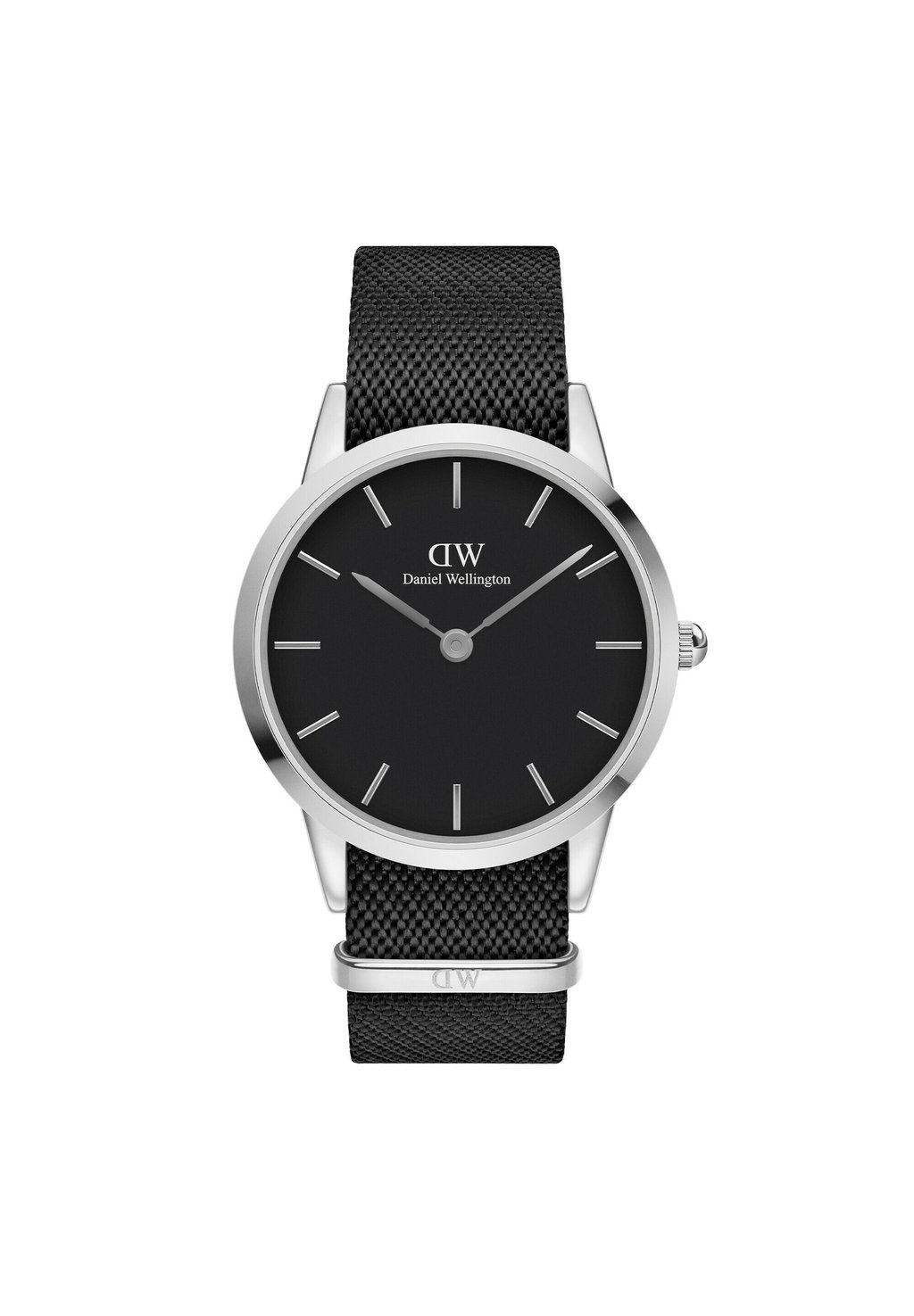 Часы Iconic Black Daniel Wellington, цвет silver наручные часы iconic link arctic daniel wellington dw00100458
