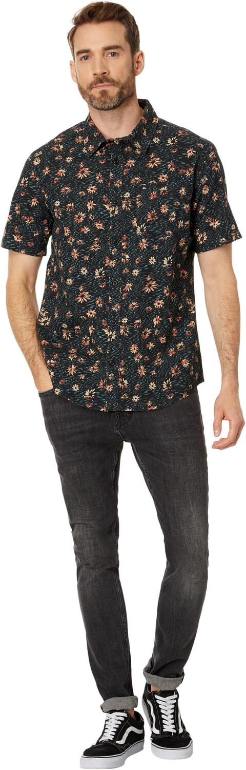 

Рубашка Future Hippie Short Sleeve Woven Quiksilver, цвет Black Future Hippy