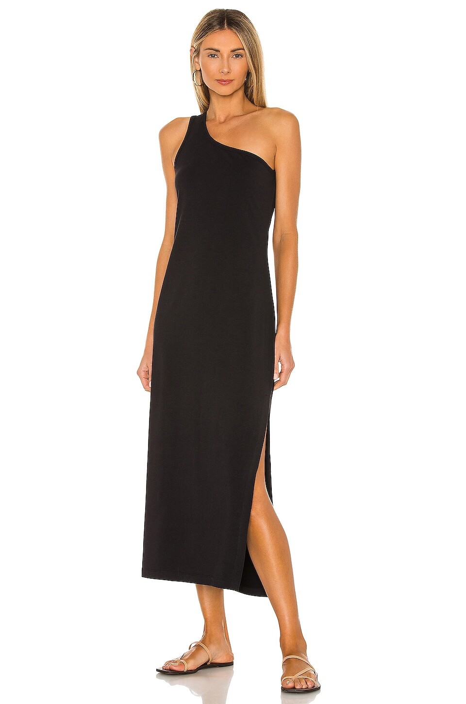 

Платье миди Seafolly One Shoulder Jersey, черный