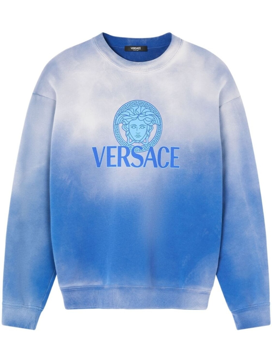 

Versace толстовка с логотипом и эффектом градиента, синий