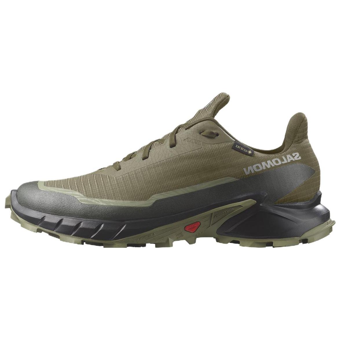 

Кроссовки SALOMON Alphacross 5 GORE-TEX 'Olive Night Black', зеленый