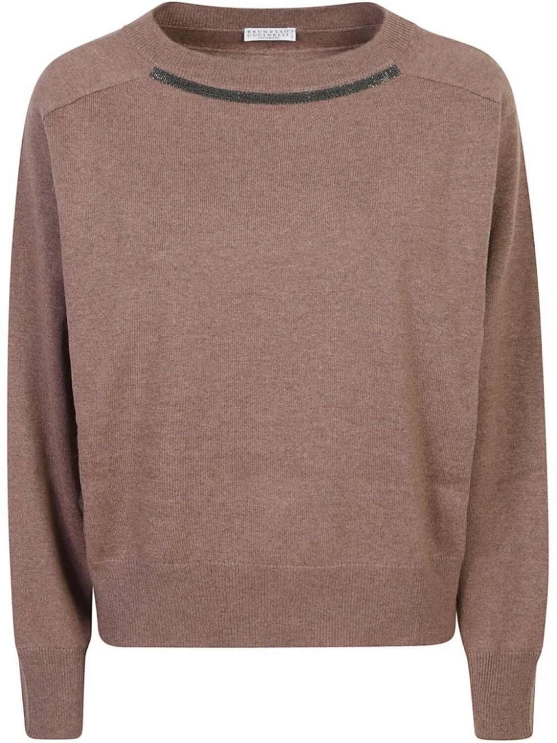

Brunello Cucinelli свитер с отделкой монили, коричневый