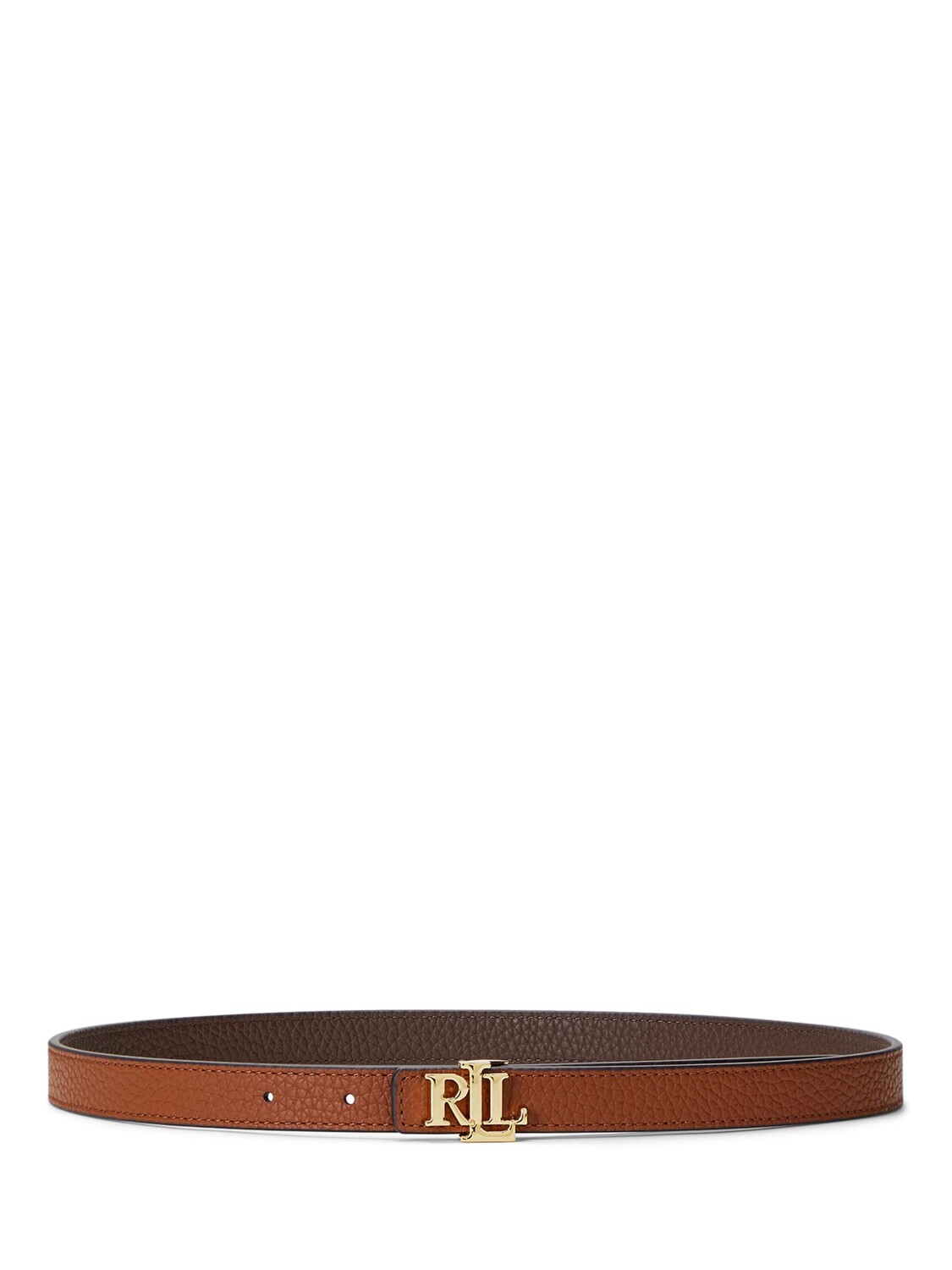 

Двусторонний кожаный ремень Lauren 20 Ralph Lauren, тан/темно-коричневый