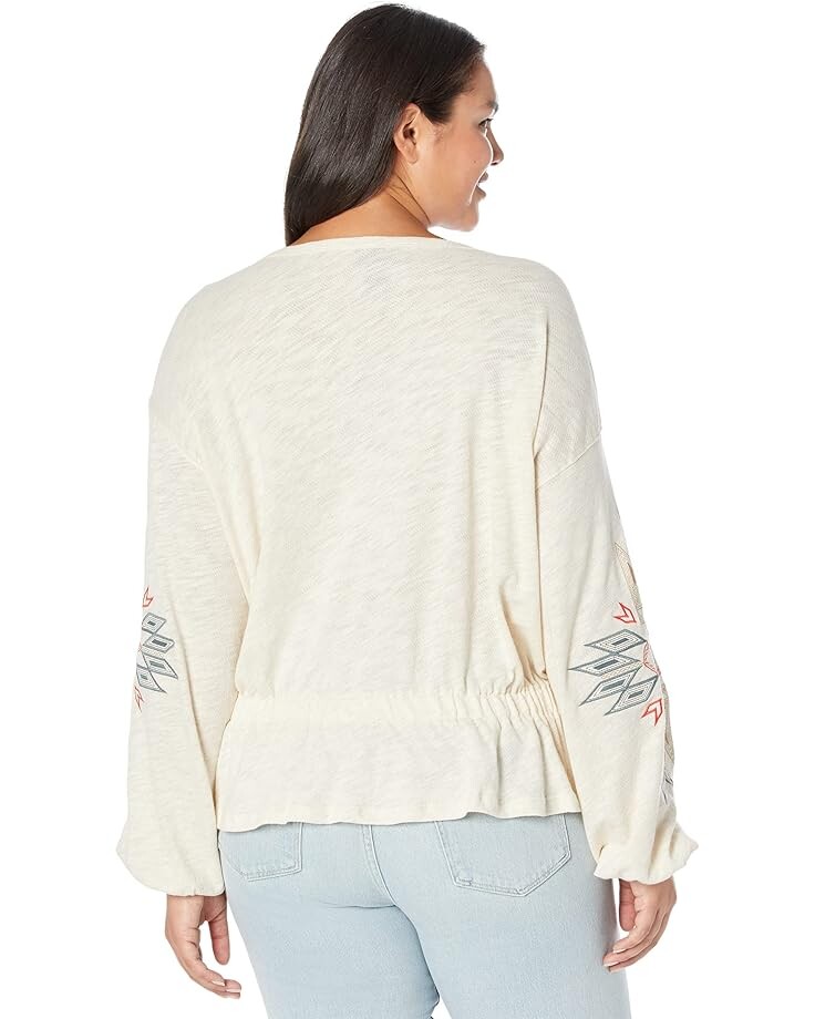 

Топ Wrangler Gathered Waist Top, цвет Oatmeal Heather
