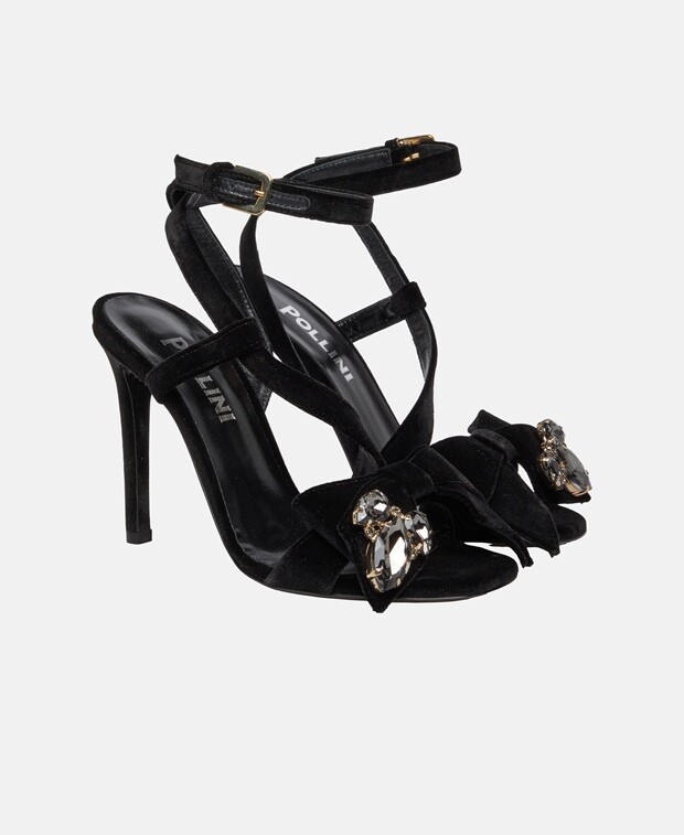 

Сандалии с ремешком на щиколотке Pollini, черный