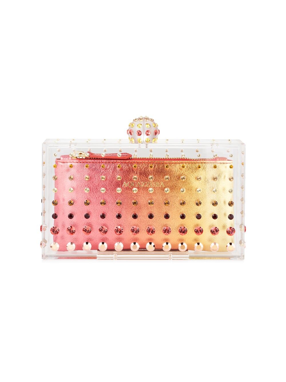 

Клатч Tequila с кристаллами Aquazzura, золотой