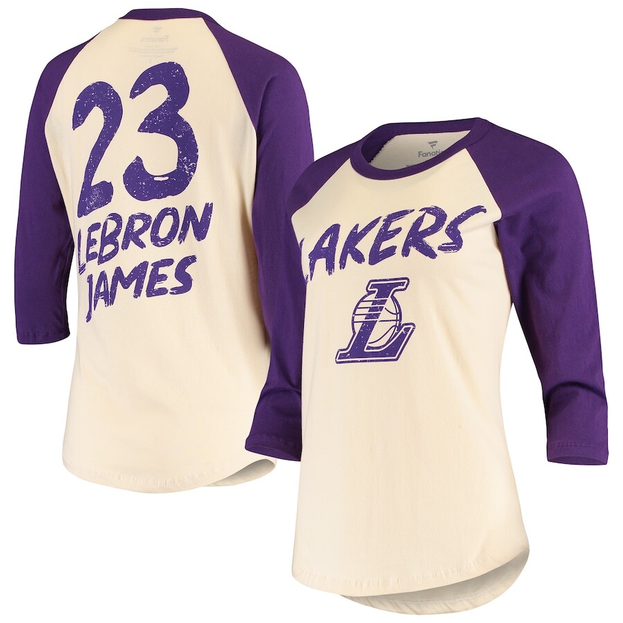 

Футболка с длинным рукавом Fanatics Branded Los Angeles Lakers, кремовый