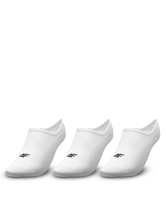 цена Комплект из 3 женских носков-кроссовок 4F, белый