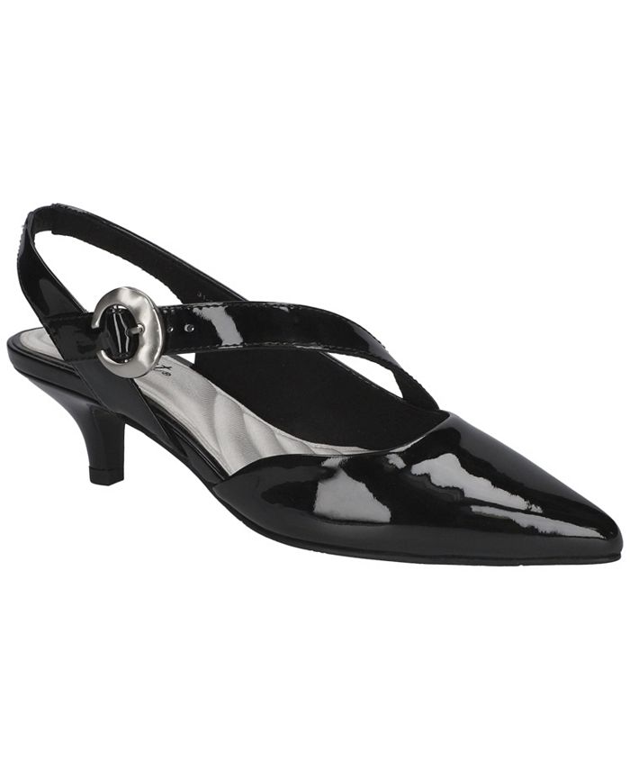 Женские туфли-лодочки Sarita с пряжкой Easy Street, цвет Black Patent