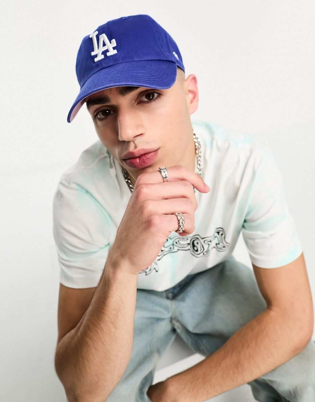 

Бейсбольная кепка 47 Brand LA Dodgers королевского синего цвета с вышивкой логотипа и значка