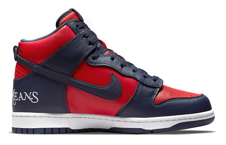 

Кроссовки Supreme x Nike SB Dunk High By Any Mean, синий / красный