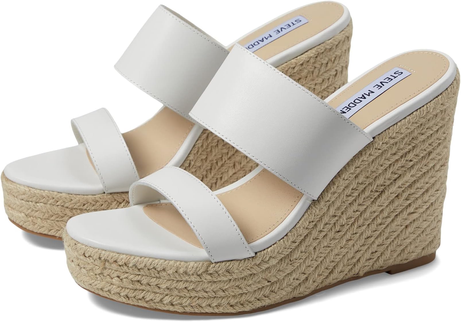 

Босоножки Sunrise Wedge Sandal Steve Madden, белая кожа