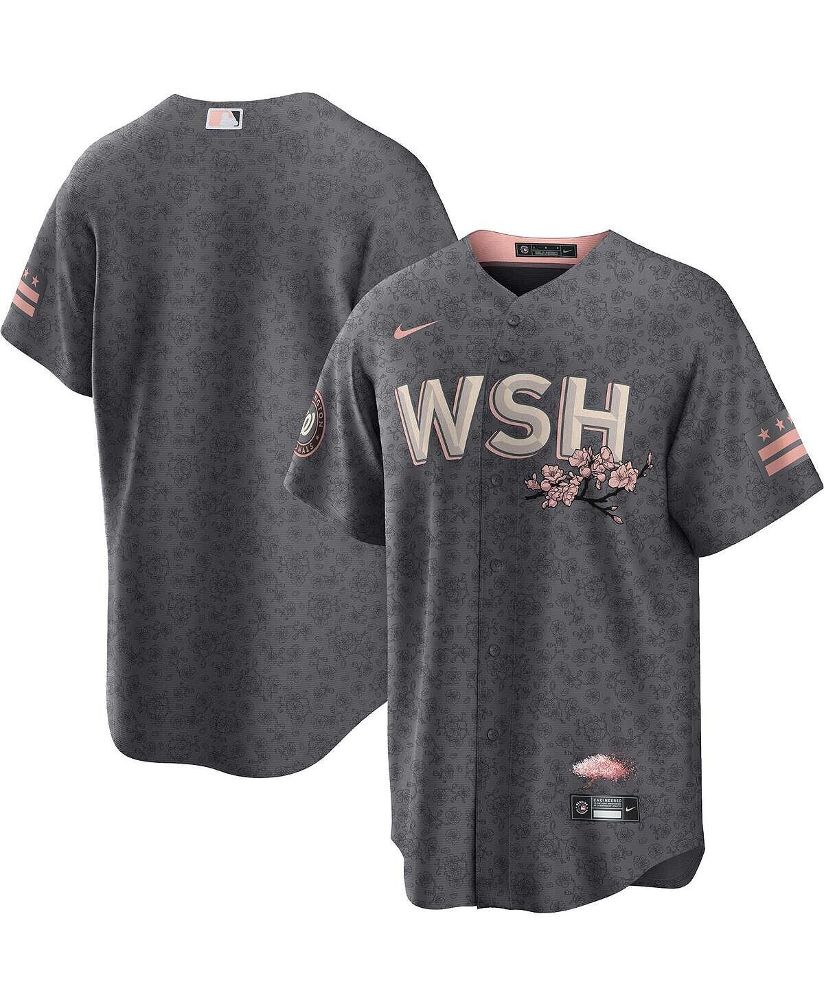 

Мужская серая майка команды Washington Nationals City Connect Replica Team Nike