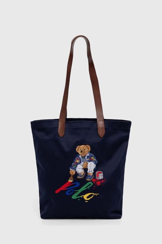 

Хлопковая сумка Polo Ralph Lauren, темно-синий