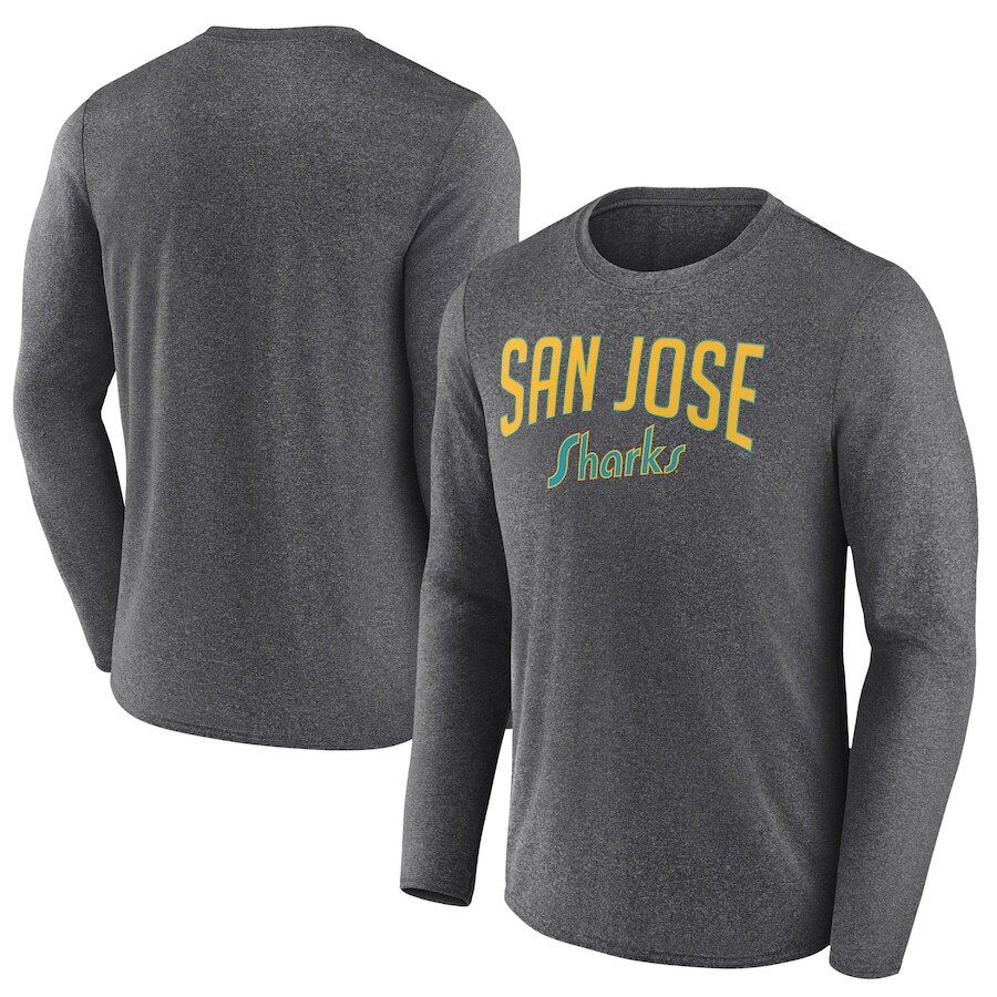 

Футболка с длинным рукавом Fanatics Branded San Jose Sharks, угольный